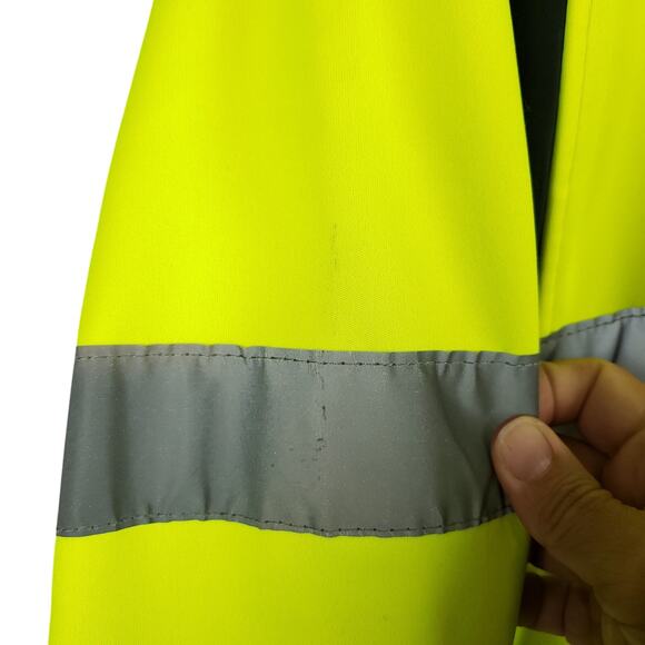 Utility Pro Women's UHV668 Hi-Vis Full-Zip Soft Shell Jacket Sz XL Yellow Black - Picture 5 of 15